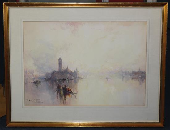 Frank Wasley (1848-1934) View of Venice, 14.75 x 21in.